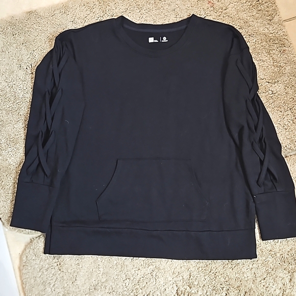 Xersion Braided Sleeve Detail Crew Sweatshirt  Size M - Picture 7 of 7